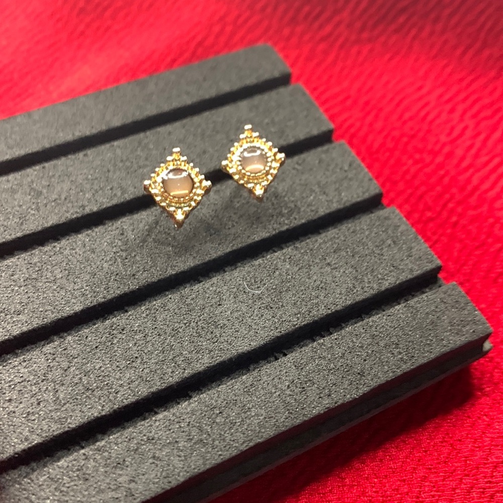 gold and crystal earrings